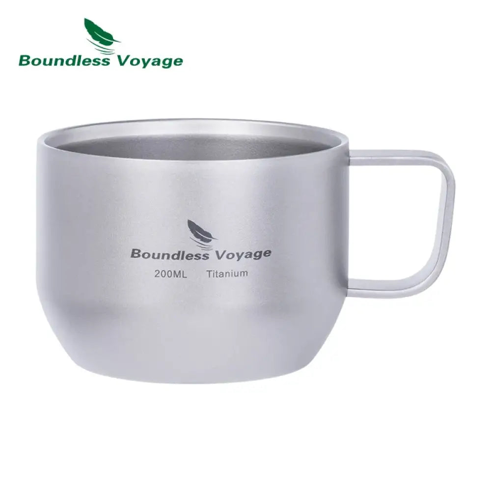 Boundless Voyage Titanium Espresso Cup – 200 ml Double-Wall Coffee Mug - Boundless Voyage Titanium Espresso Cup – 200