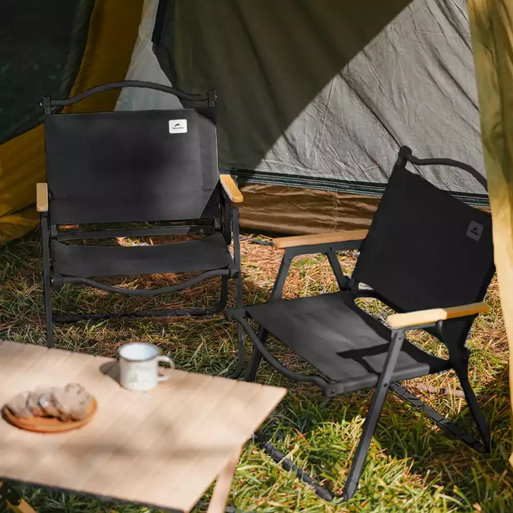 Naturehike Folding Camping Chair – Portable Wooden Frame Kermit Chair