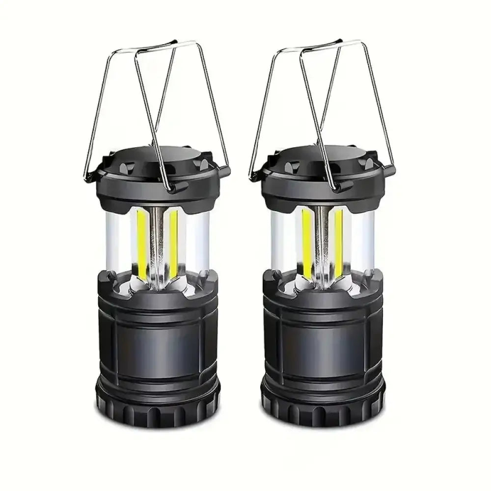 COB LED Camping Lantern – Foldable Battery-Powered Light (1–4 Pcs Set) - Small / 2-pack - COB LED Camping Lantern –