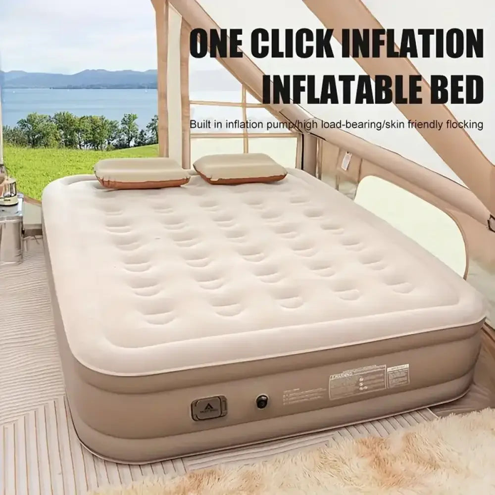 Dotwise Inflatable Camping Mattress – 40cm Thick Bed with Built-In Pump - Dotwise Inflatable Camping Mattress – 40cm