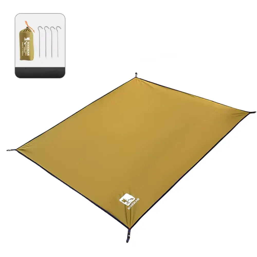 Hikeman Camping Mat – Waterproof 210D Oxford Ground Sheet for Tent or Picnic - Khaki / Large (3 person) - 180x210cm