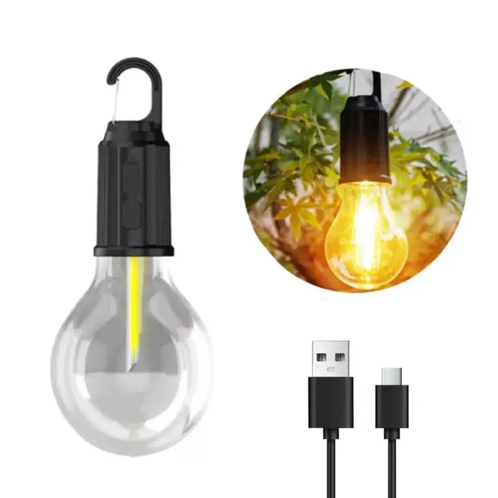 LED Camping Light – Type-C Rechargeable Waterproof Lamp (400 mAh 100 lm) - Bulb Shape – Classic - LED Camping Light –