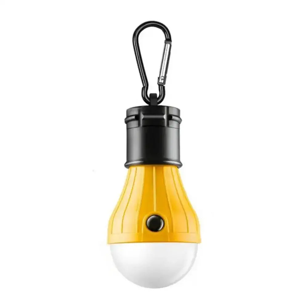 Mini LED Camping Lantern – Battery-Powered Waterproof Light for Tents - Yellow - Mini LED Camping Lantern –