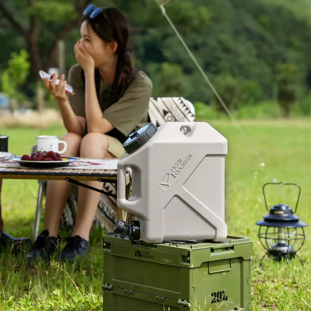 Mobi Garden MU-ZE Water Container – Portable Food-Grade Camping Bucket with Faucet - Mobi Garden MU-ZE Water Container