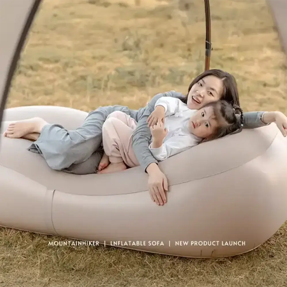 MountainHiker Inflatable Sofa Bed – Portable Lazy Air Mattress for Camping - Sofa - With Pump - MountainHiker