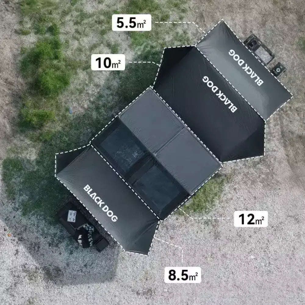 Naturehike BlackDog Inflatable Tent – PU5000 Waterproof Canopy with TPU Window - Blackdog tent set - Naturehike