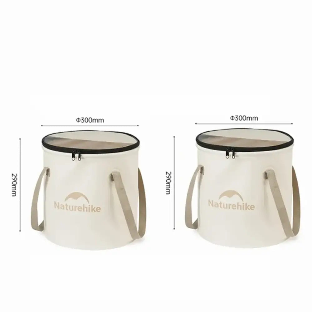 Naturehike Collapsible Camping Basin – Portable Waterproof Folding Sink (10L / 20L) - Kit 2 - 20L (White) - Naturehike