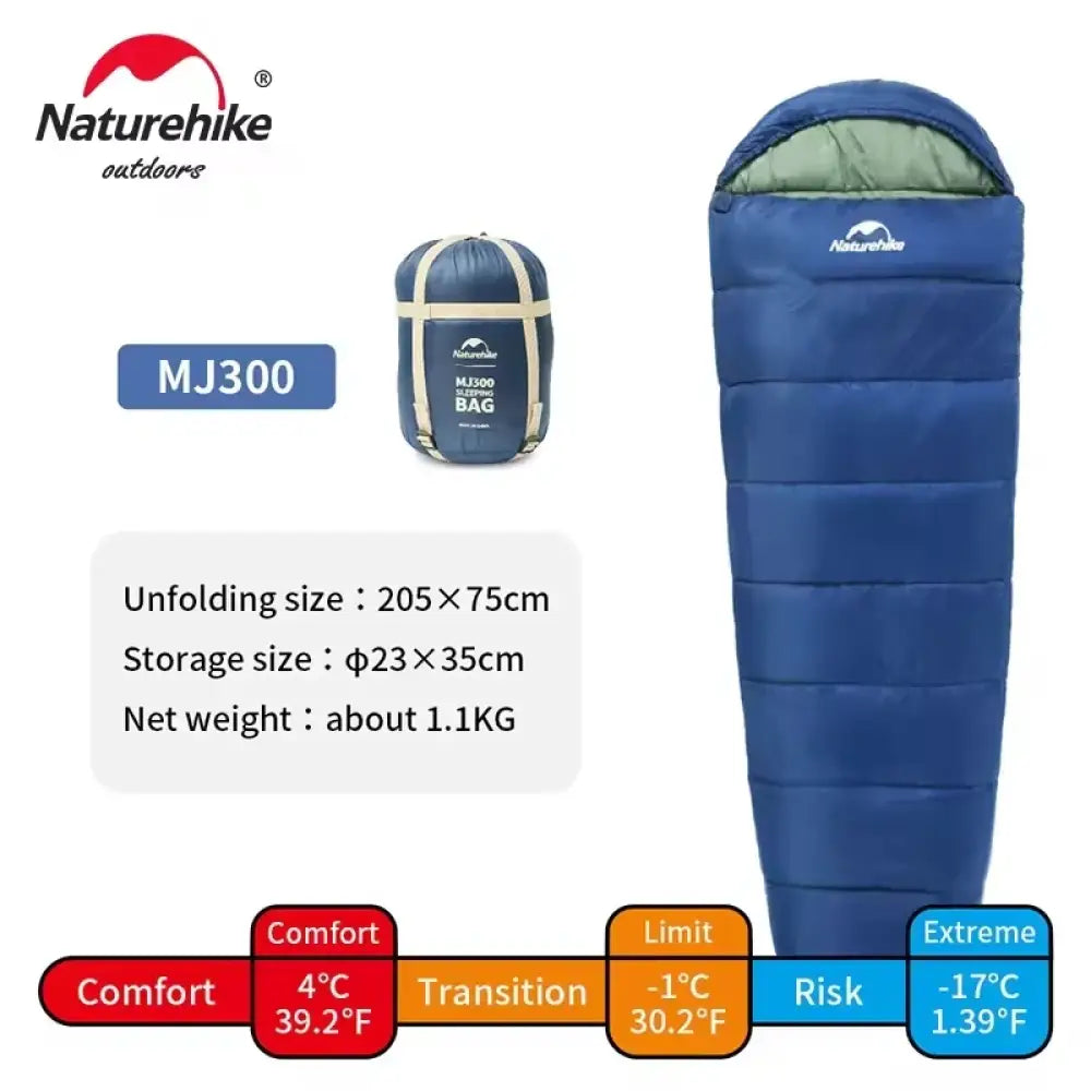 Naturehike MJ300/MJ600 Mummy Sleeping Bag – Lightweight Cotton Winter Bag - Naturehike MJ300/MJ600 Mummy Sleeping Bag –