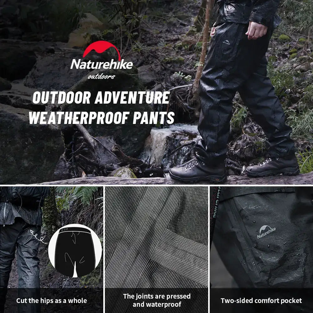 Naturehike Rainproof Hiking Trousers – Waterproof Breathable & Windproof - Naturehike Rainproof Hiking Pants –