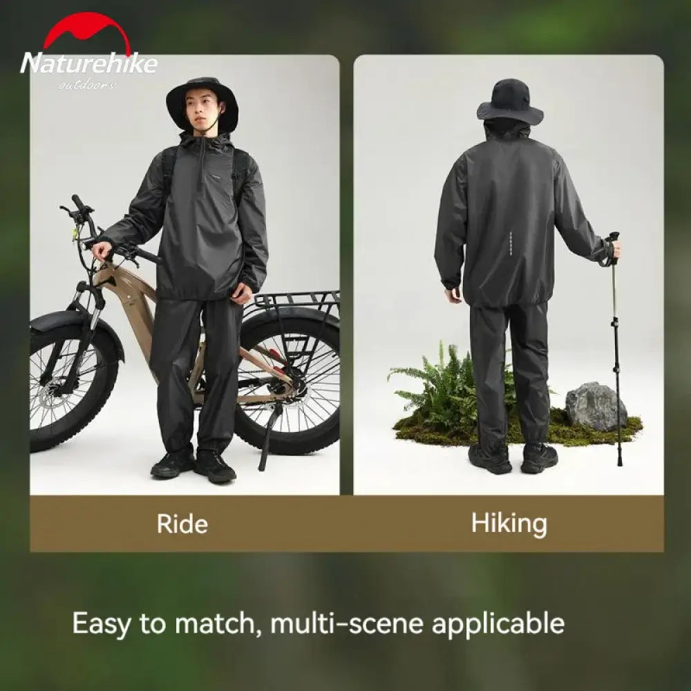 Naturehike Ultralight Raincoat Set – Waterproof Jacket & Trousers for Outdoor Use - Naturehike Ultralight Raincoat Set