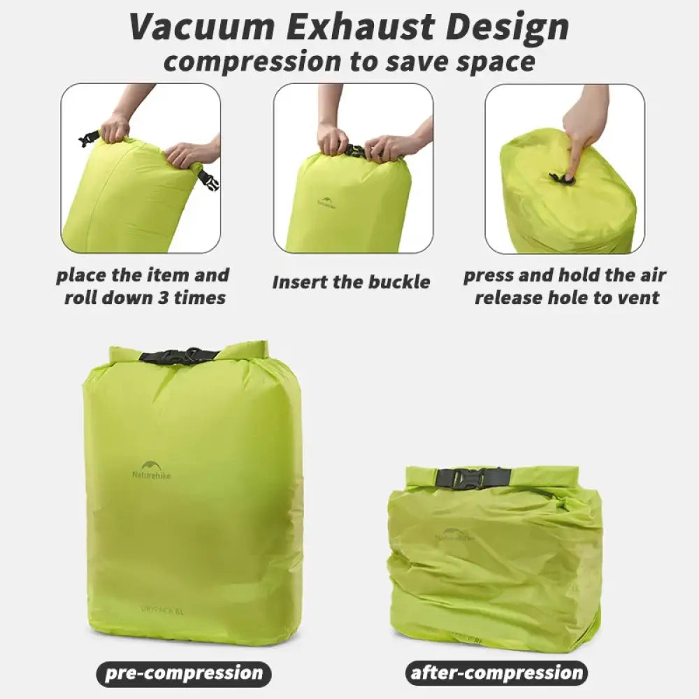 Naturehike Waterproof Dry Bag – 2L/4L/8L Compression Sack for Camping - Naturehike Waterproof Dry Bag – 2L/4L/8L