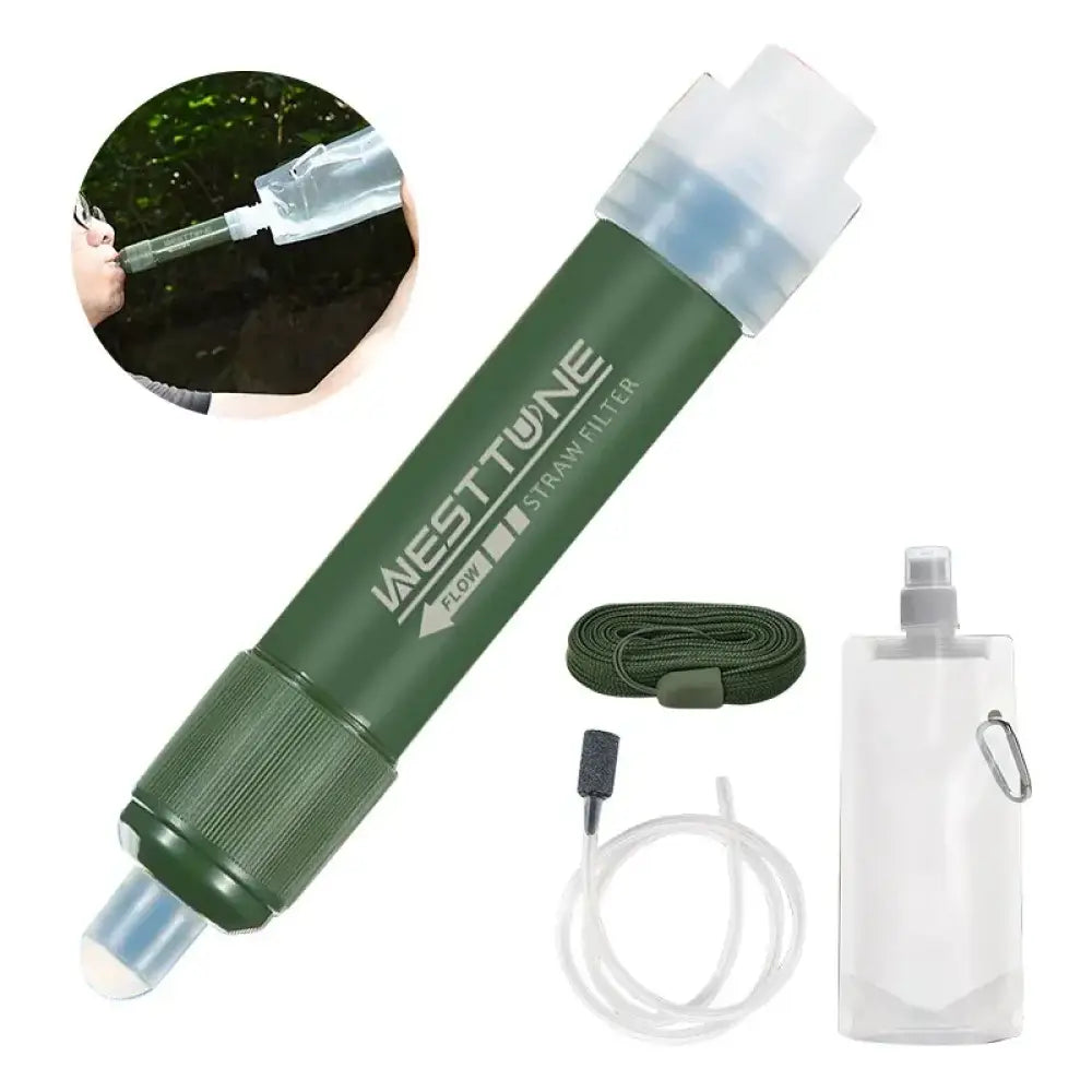 Portable Mini Filter Straw – Carbon Fibre Water Purifier for Camping & Survival - Portable Mini Filter Straw – Carbon