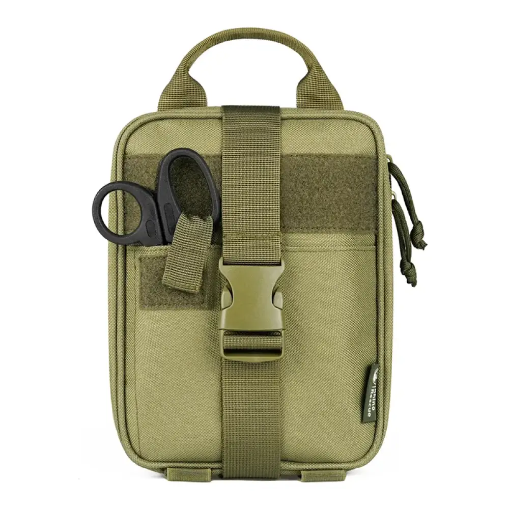 Rhino First Aid Survival Kit – IFAK Pouch with 20 Emergency Medical Items - Green - Rhino First Aid Survival Kit – IFAK