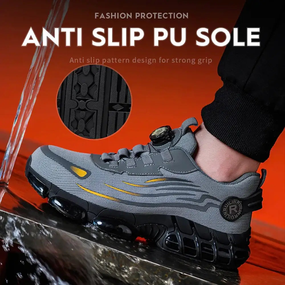 Steel Toe Safety Work Shoes – Anti-Puncture Non-Slip & Lightweight - Steel Toe Safety Work Shoes – Anti-Puncture