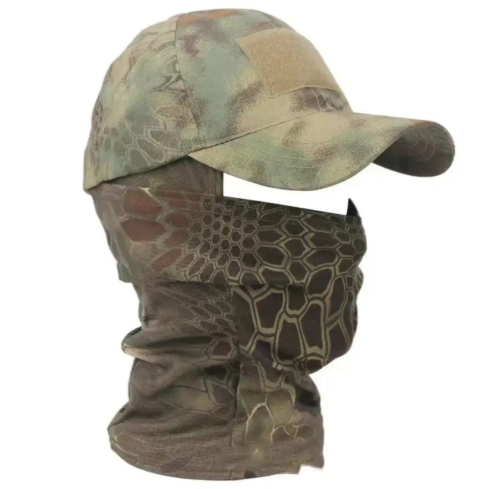 Tactical Balaclava Cap Set – Full Face Mask & Snapback Sun Hat - Python Mountain - Tactical Balaclava Cap Set – Full
