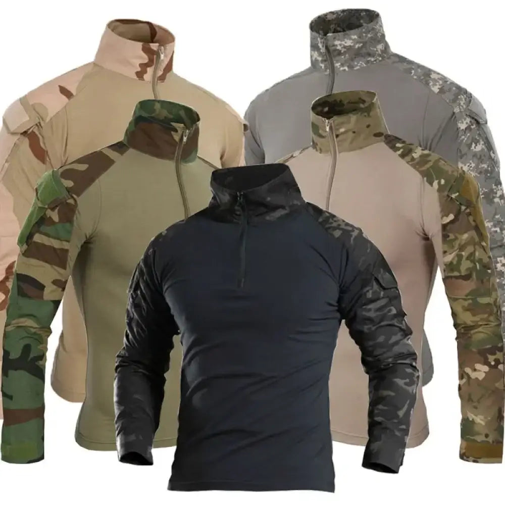 Tactical Hiking T-Shirt – Long Sleeve Camouflage Military Top - Tactical Hiking T-Shirt – Long Sleeve Camouflage