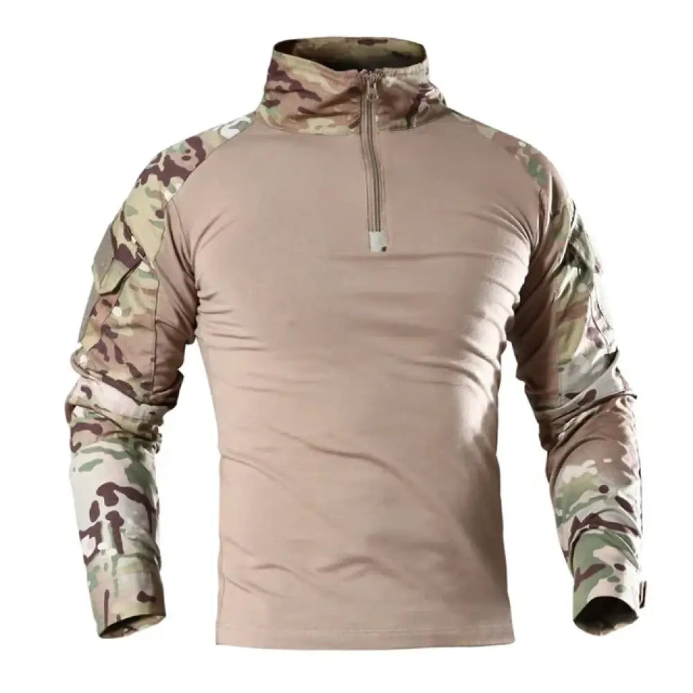 Tactical Hiking T-Shirt – Long Sleeve Camouflage Military Top - Tactical Hiking T-Shirt – Long Sleeve Camouflage