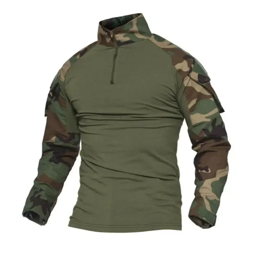 Tactical Hiking T-Shirt – Long Sleeve Camouflage Military Top - Jungle / 4XL - Tactical Hiking T-Shirt – Long Sleeve