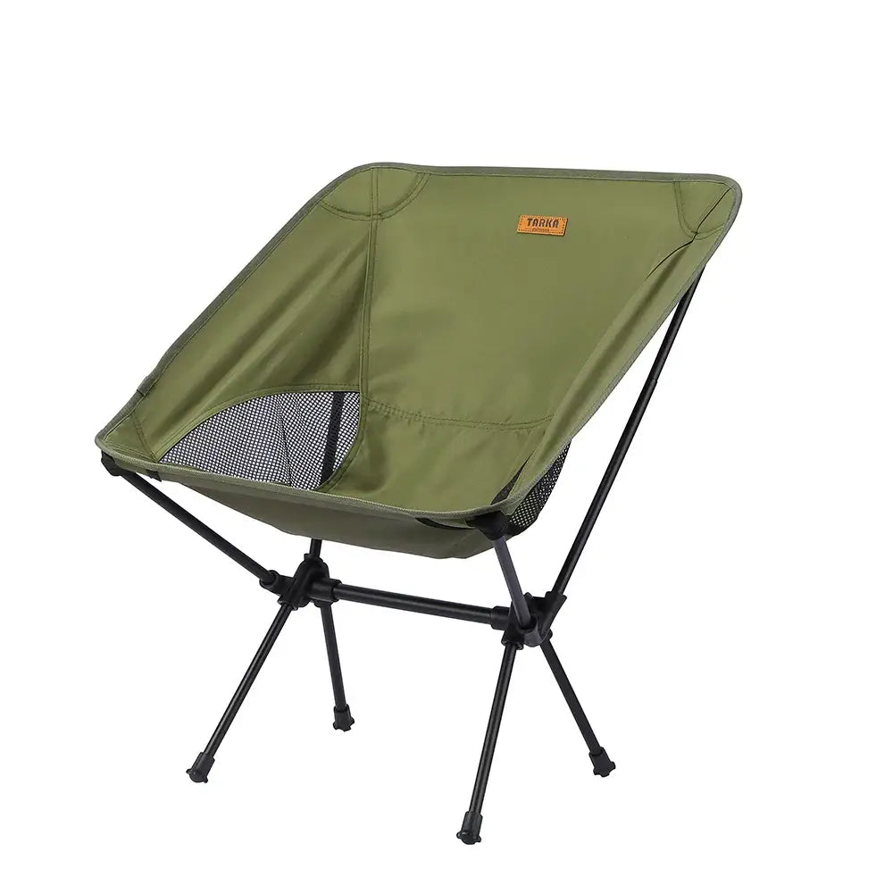 Tarka Folding Camping Chair Set – Ultralight Moon Chairs for Beach & Garden - Green - Tarka Folding Camping Chair Set –