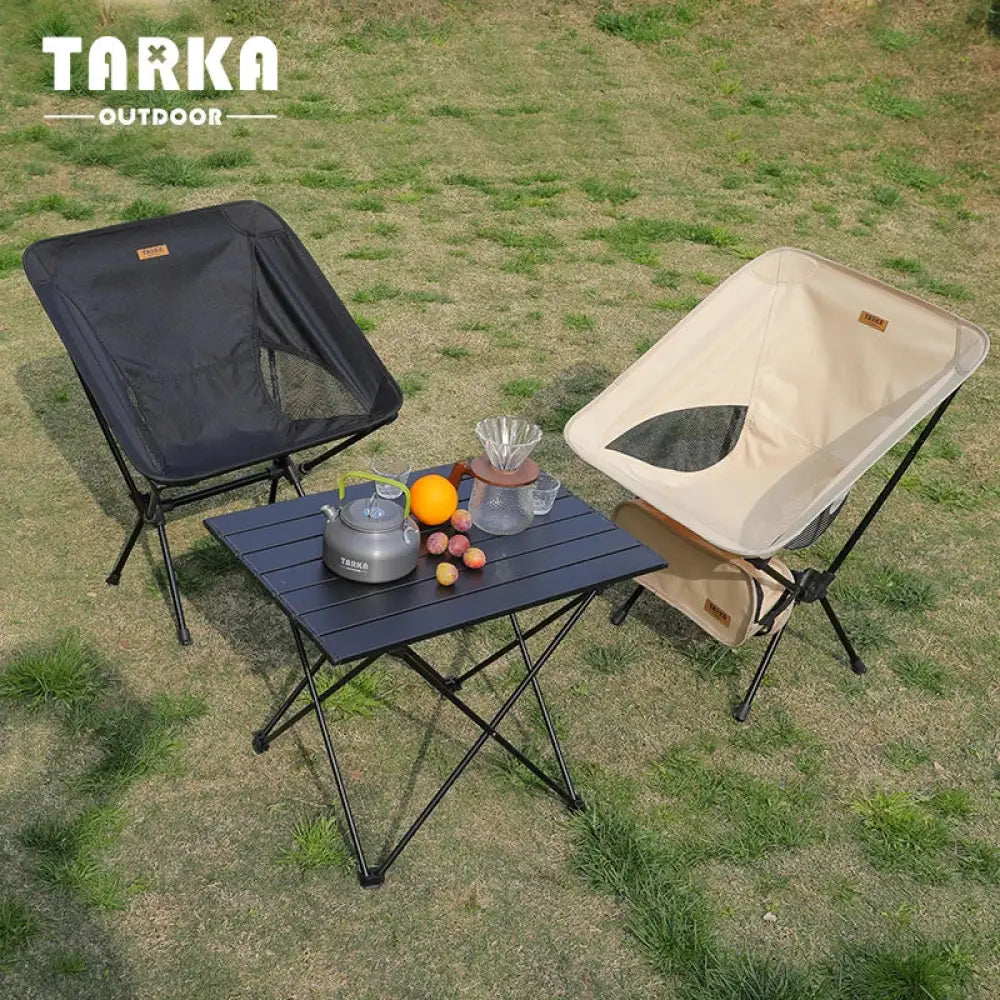 Tarka Folding Camping Chair Set – Ultralight Moon Chairs for Beach & Garden - Tarka Folding Camping Chair Set –