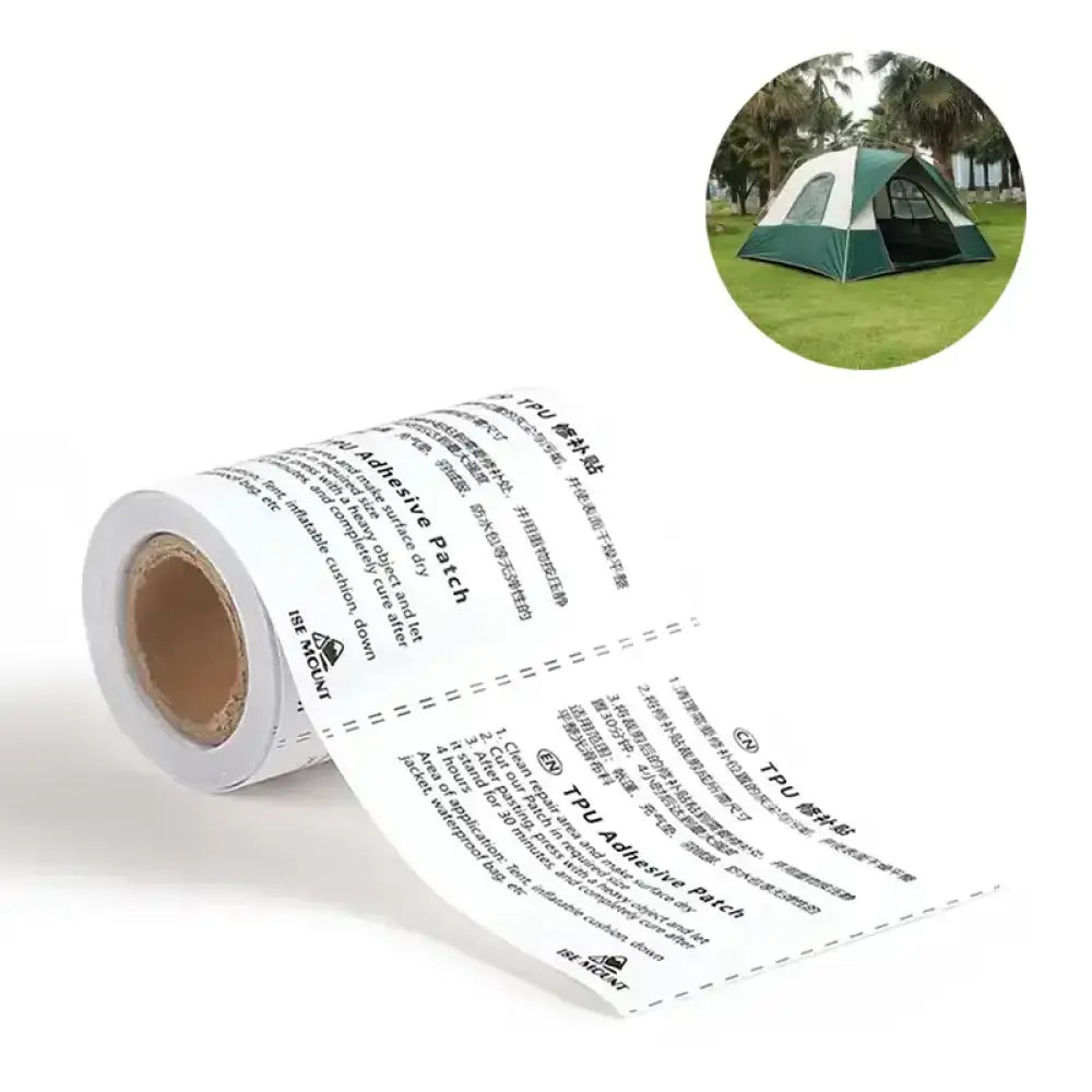 Waterproof TPU Repair Patch Tape – Self-Adhesive Vinyl Film for Tents Boats & Gear - 187cm (1 Roll 7.5x187cm