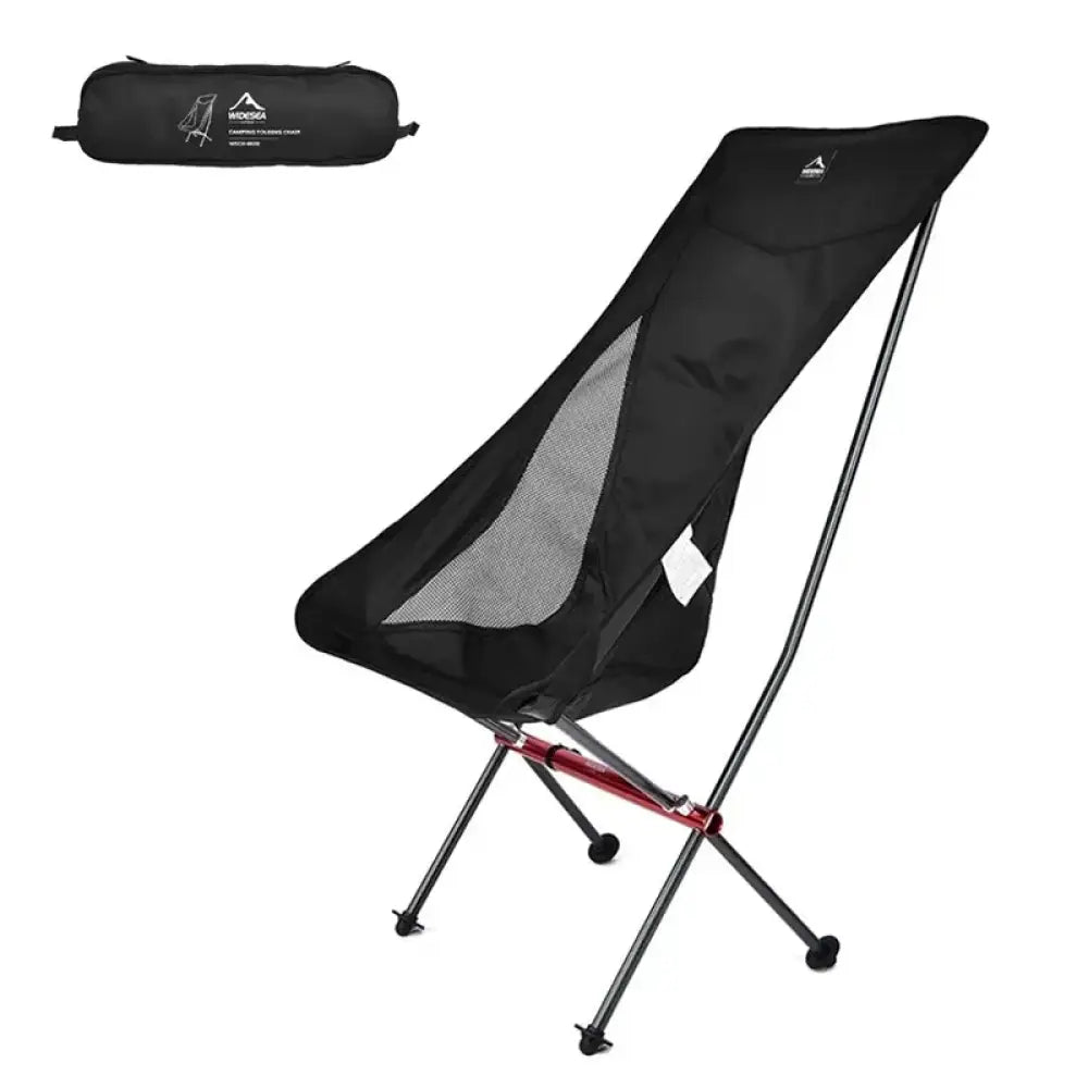 Widesea Folding Camping Chair – Portable Beach & Fishing Recliner - Folding Chair (large) - Widesea Folding Camping